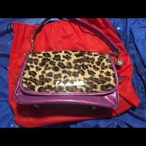Lux de Ville NEW purse leopard and purple